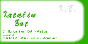 katalin bot business card